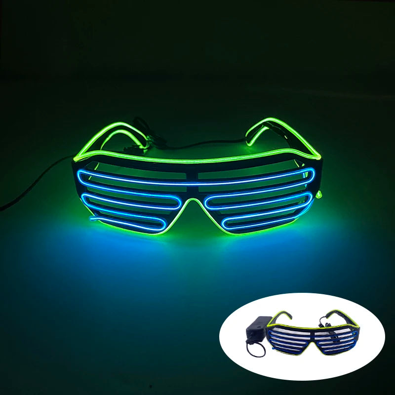 LED EL Shutter Glow Glasses for Parties & Festivals