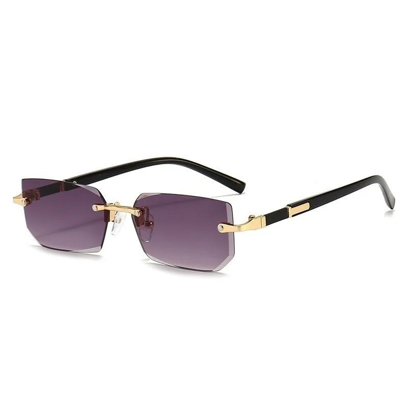 Retro Rimless Sunglasses – Unisex