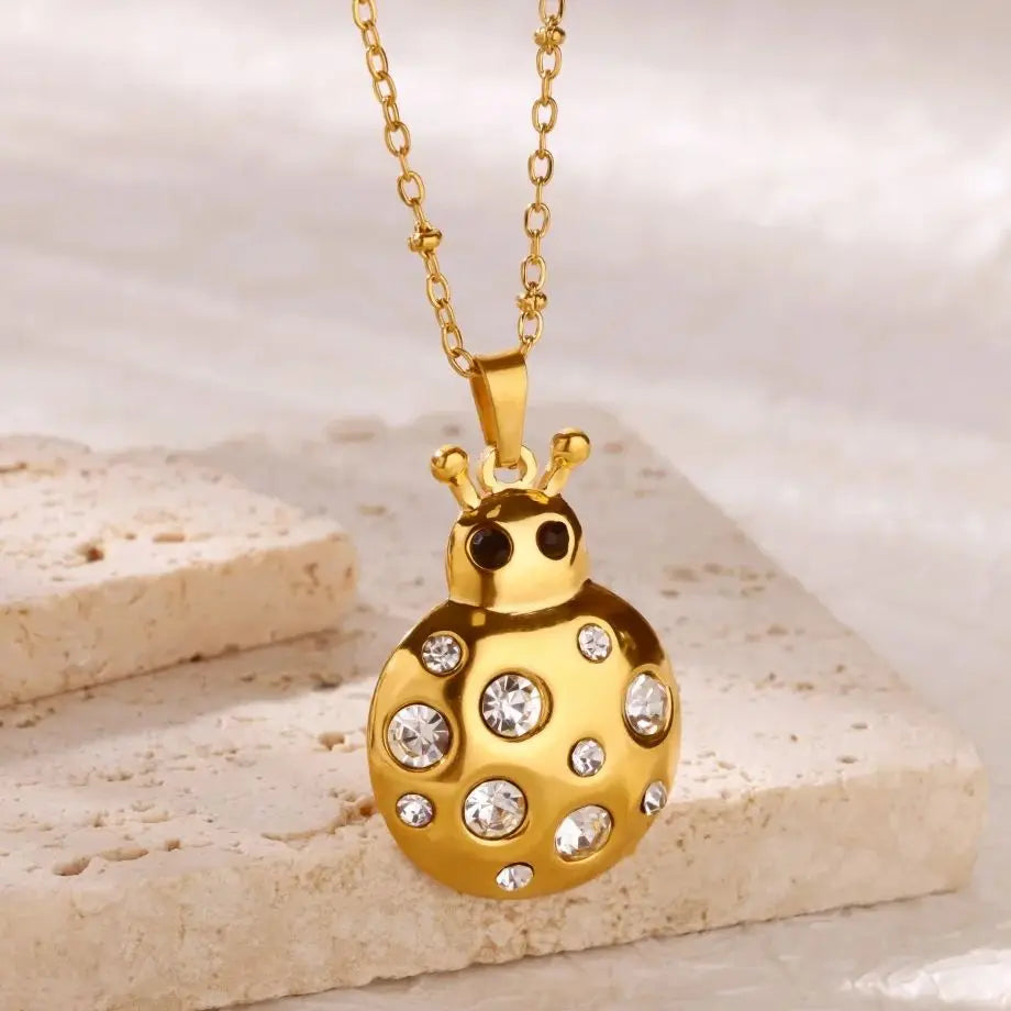 Rainbow Guardian – Zircon Ladybug Pendant