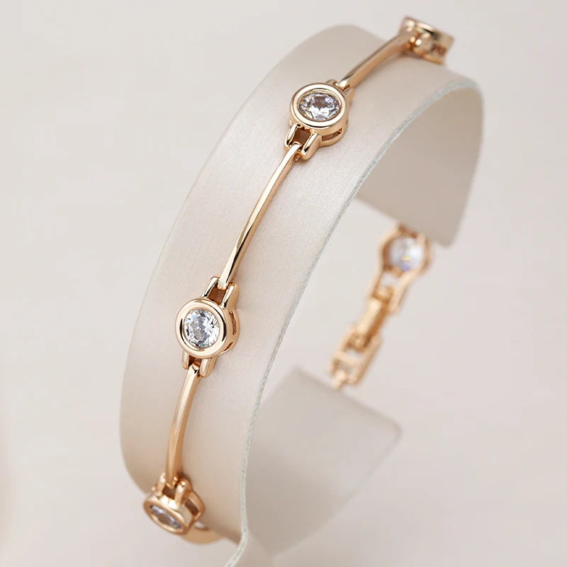 Simple Rose Gold Zircon Bracelet