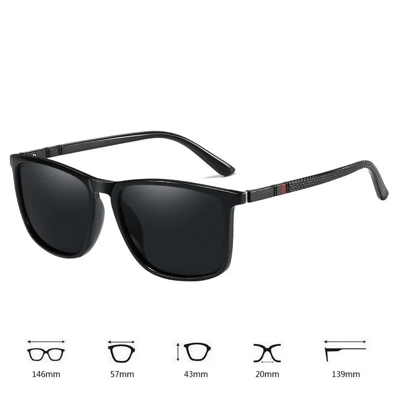 Luxury Square Vintage Polarized Cycling Sunglasses – Unisex
