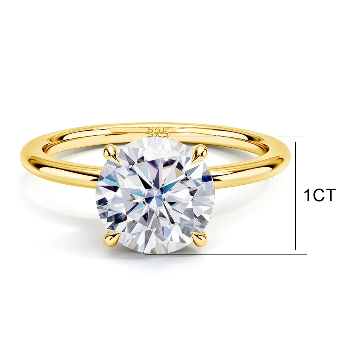 Rose Gold Radiance: Szjinao D Color Moissanite Solitaire