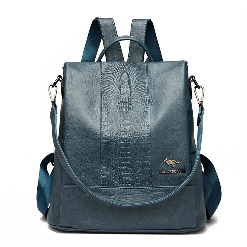 Soft Leather Designer Backpack for Women with Large Capacity and Elegant Style