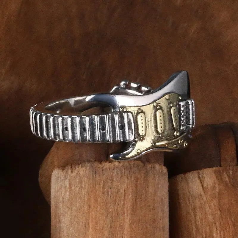 Retro Electric Guitar Ring Unisex