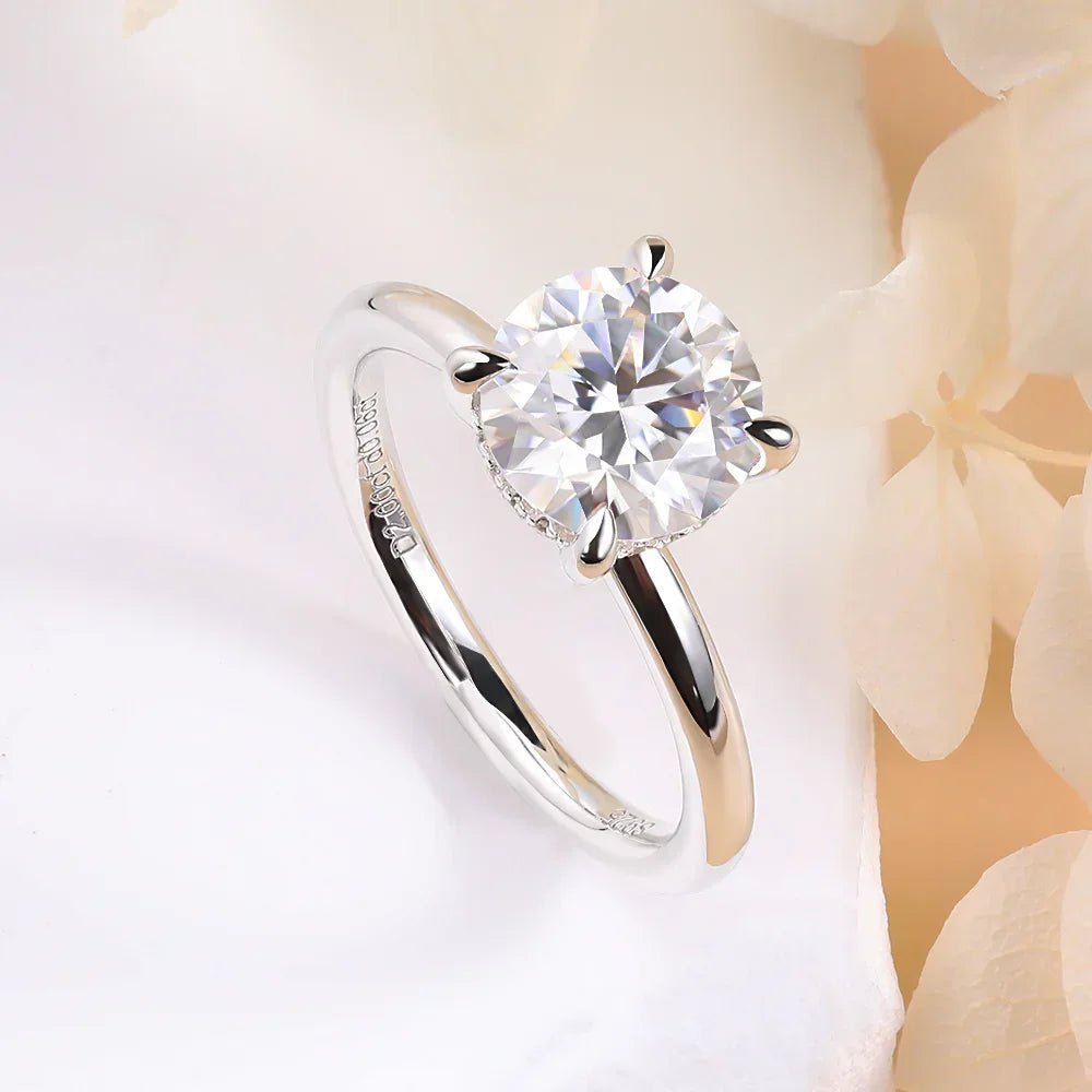 925 Sterling Silver 2.0ct Moissanite Solitaire Ring Eternal Brilliance