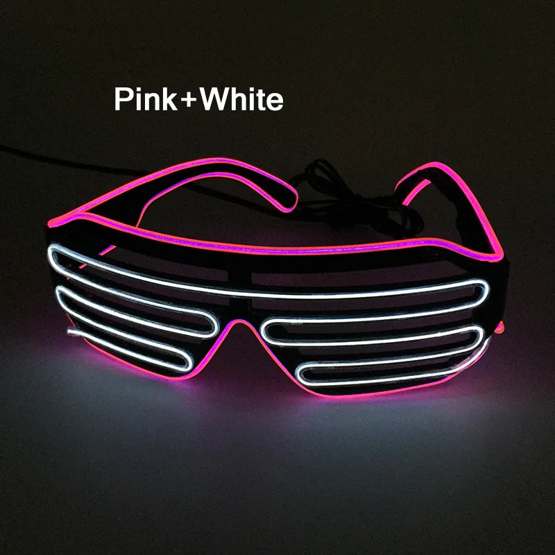 LED EL Shutter Glow Glasses for Parties & Festivals