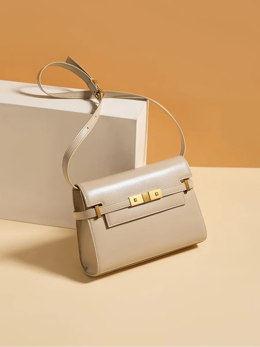 Retro Manhattan Leather Shoulder Bag – Urban Underarm Handbag