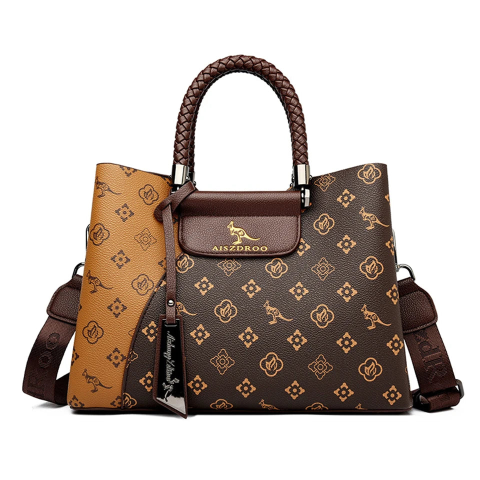 Elegant Women’s Handbag with Unique Handle & Adjustable Strap