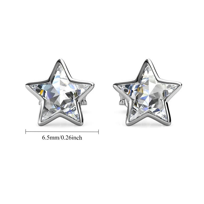 Celestial Sparkle: Yolora Bling Star Swarovski Studs