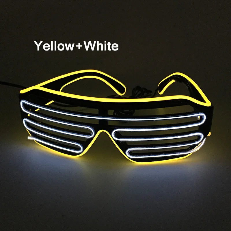 LED EL Shutter Glow Glasses for Parties & Festivals
