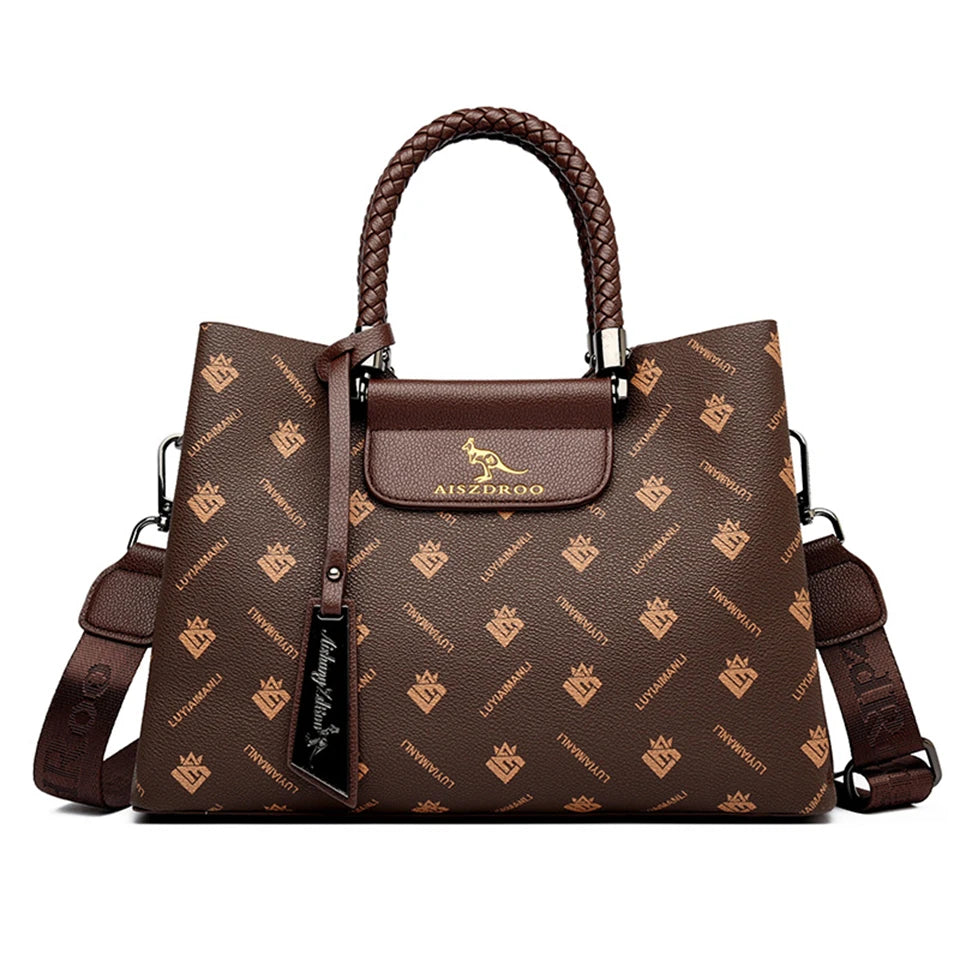 Elegant Women’s Handbag with Unique Handle & Adjustable Strap