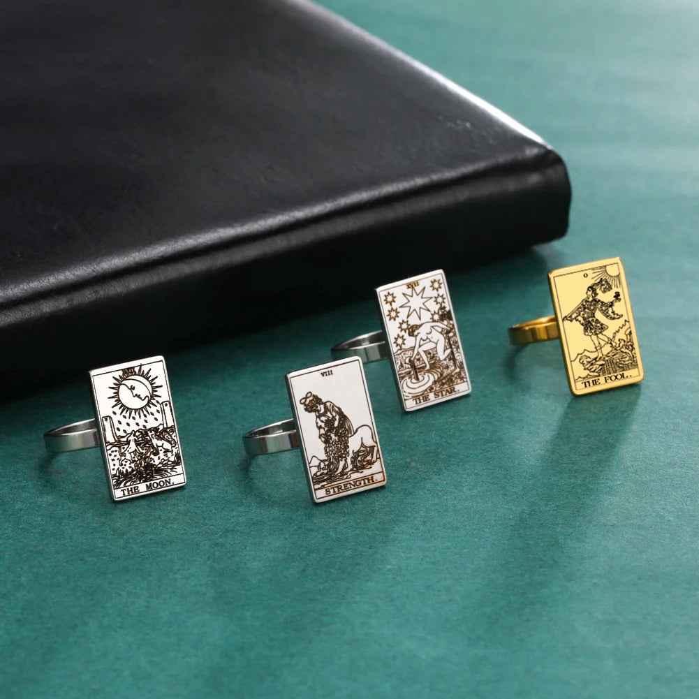 The Major Arcana Tarot Card Ring Mystic Elegance