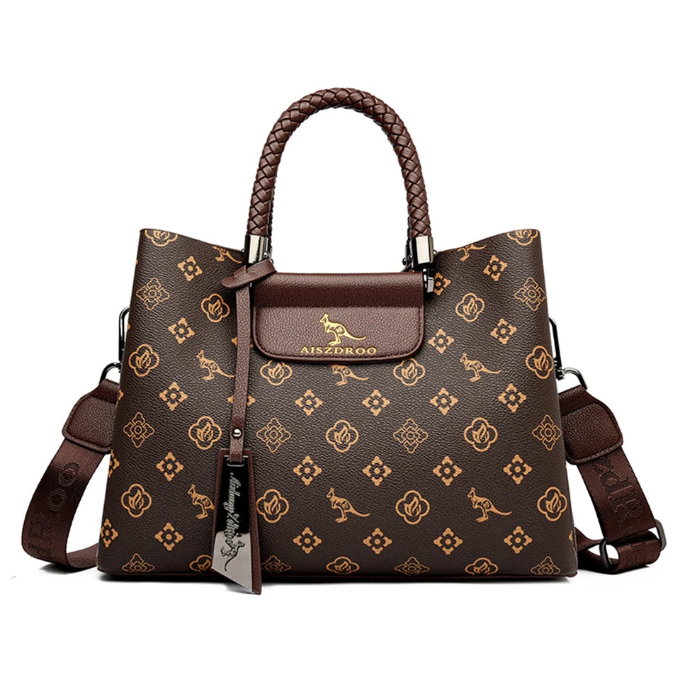 Elegant Women’s Handbag with Unique Handle & Adjustable Strap