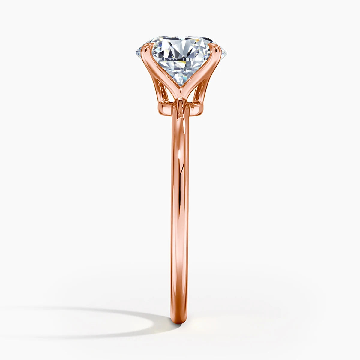 Rose Gold Radiance: Szjinao D Color Moissanite Solitaire