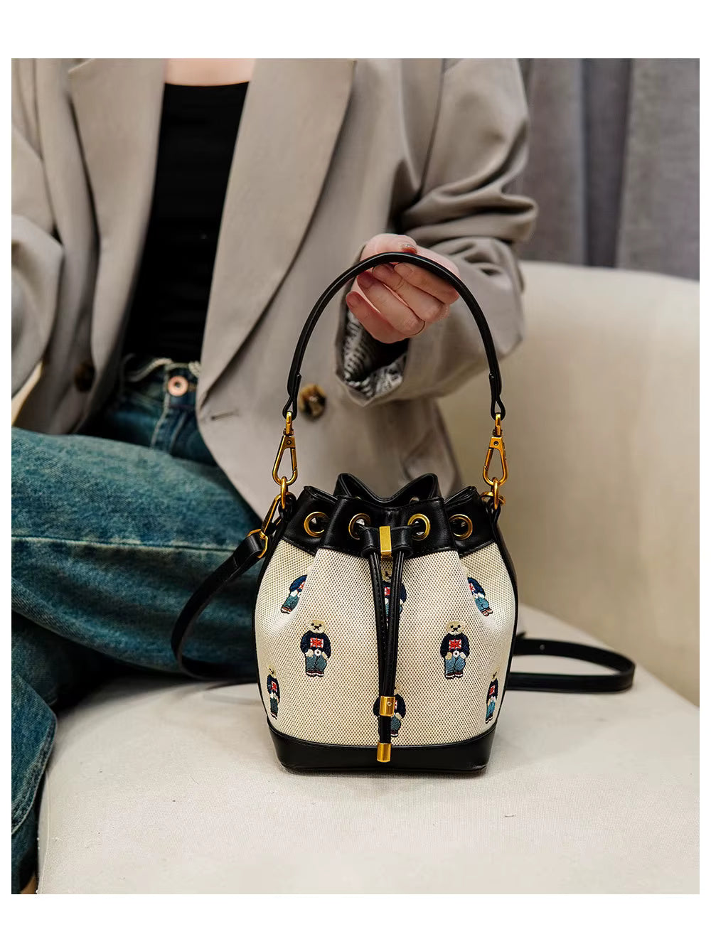 Springtime Joy 2026 Animal Print Bucket Crossbody