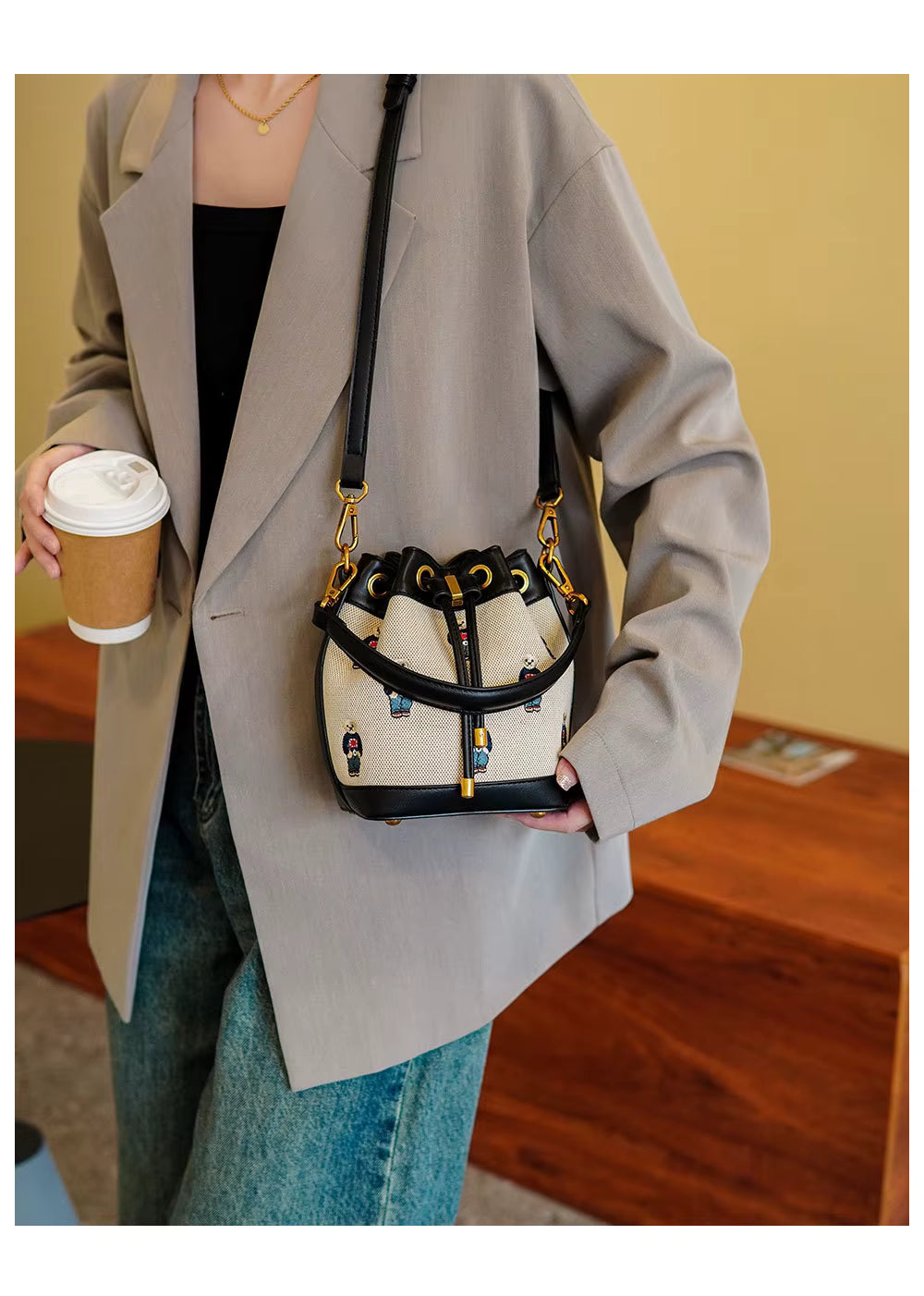 Springtime Joy 2026 Animal Print Bucket Crossbody