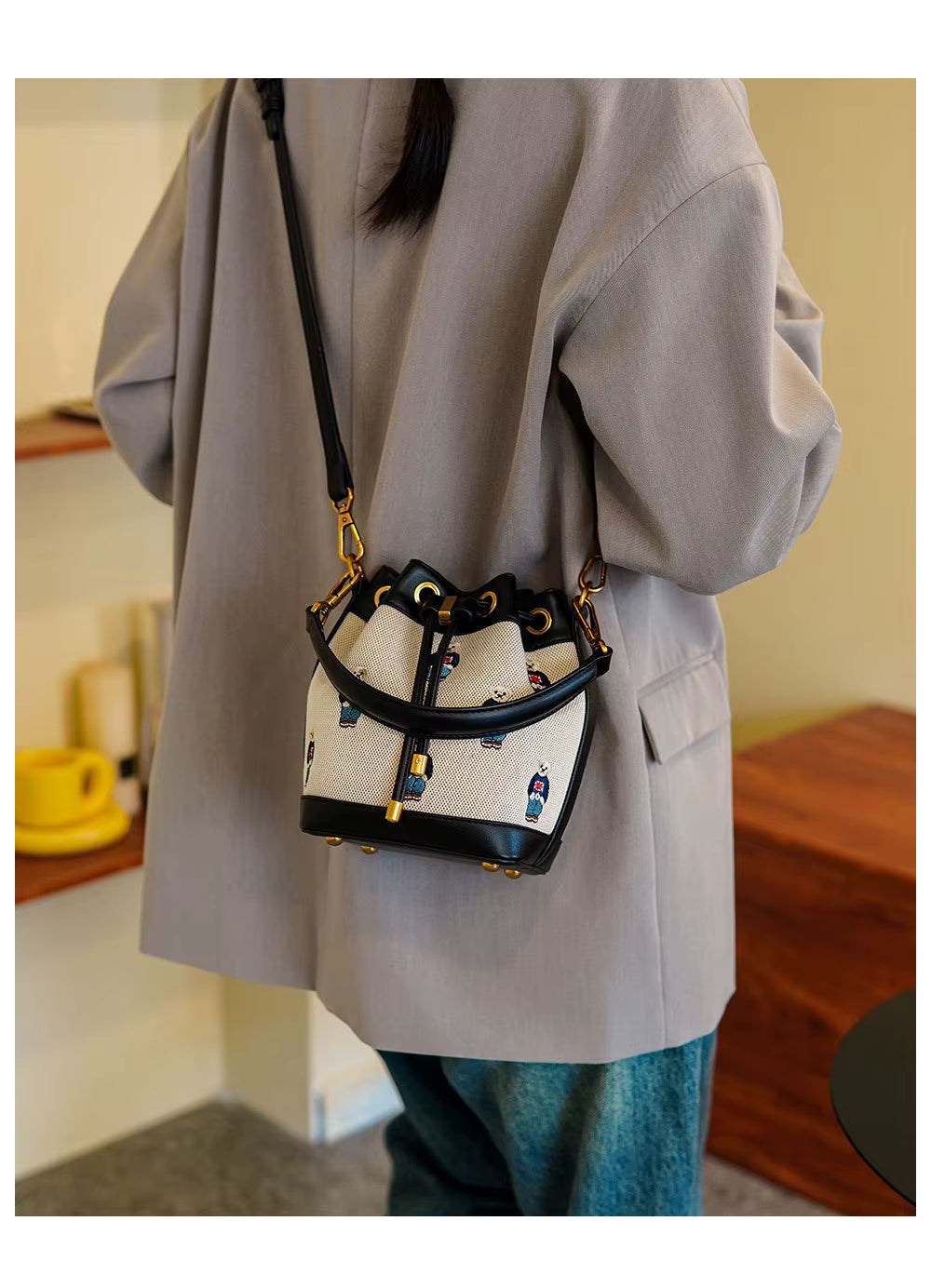 Springtime Joy 2026 Animal Print Bucket Crossbody