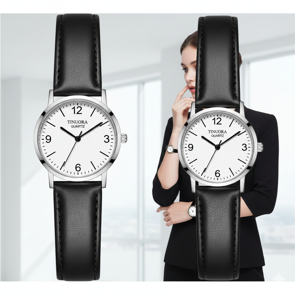 Minimalist Precision Timeless Monochrome Quartz Watch